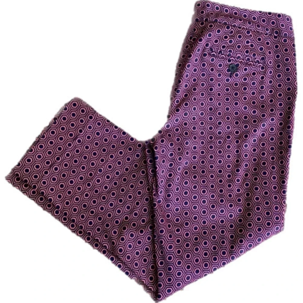 🔴EUC Laundry Shelli Segal Geometric Print Ankle Pants SIZE 6